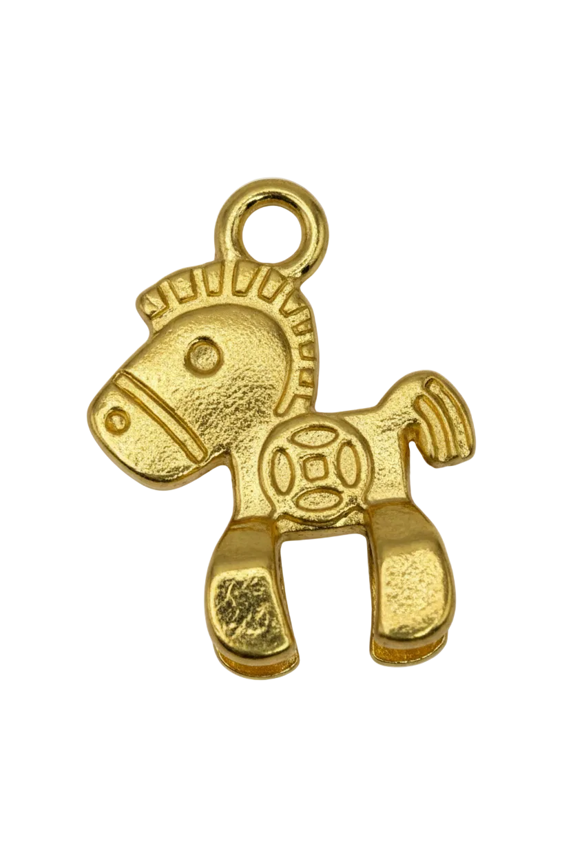 Textured gold hieroglyph-style symbol with sculpted abstract figure and stylized face