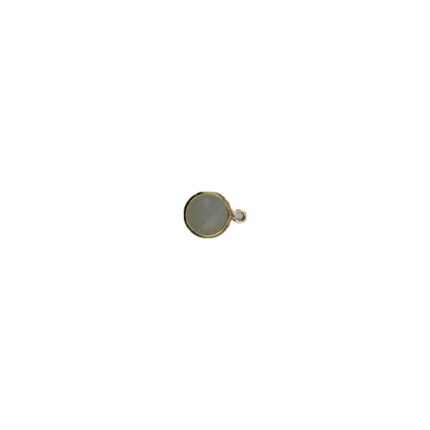 Soft-gray inlay disc in gold with marbled accent
