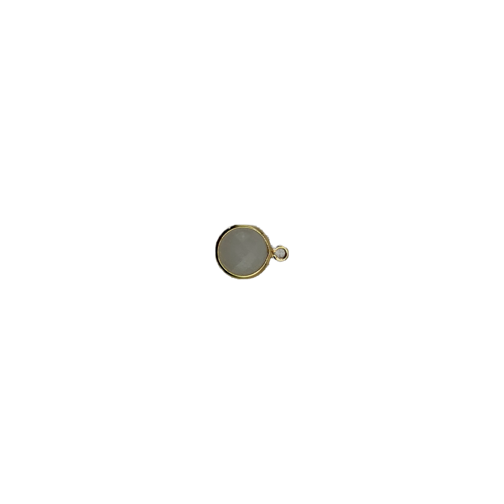 Soft-gray inlay disc in gold with marbled accent