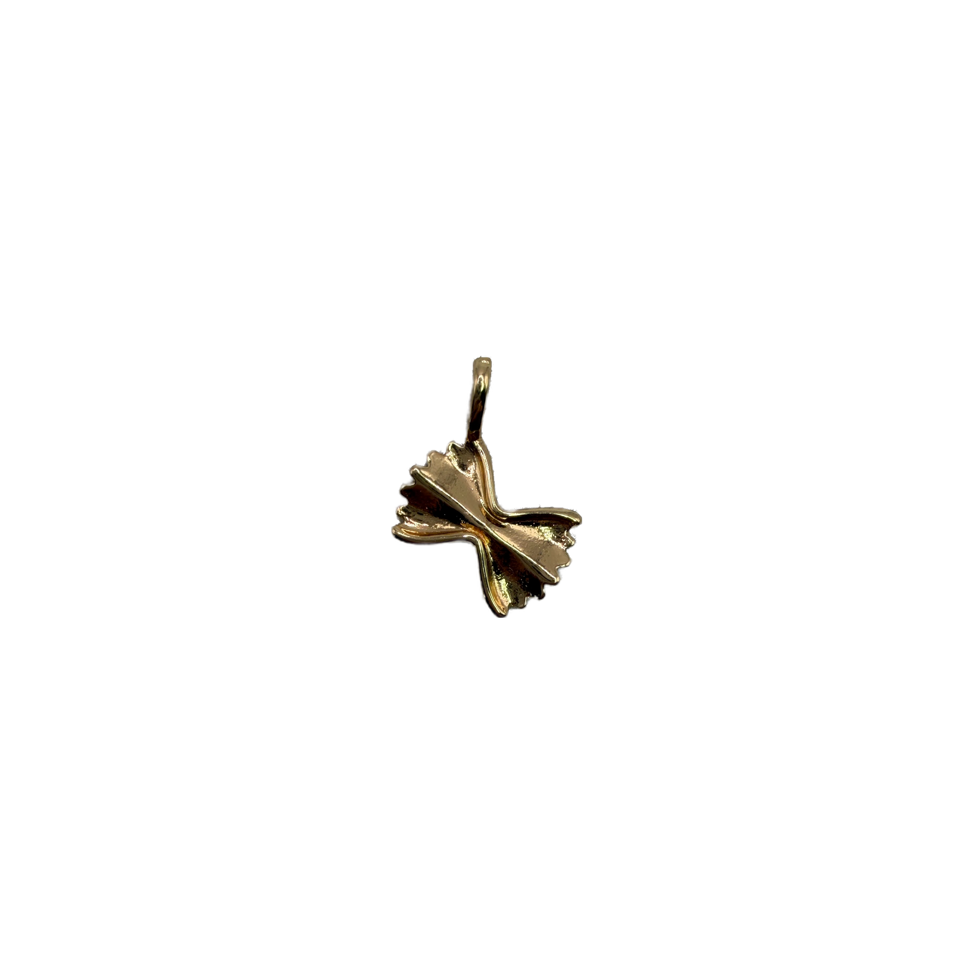 Polished gold ginkgo leaf with sculpted veins