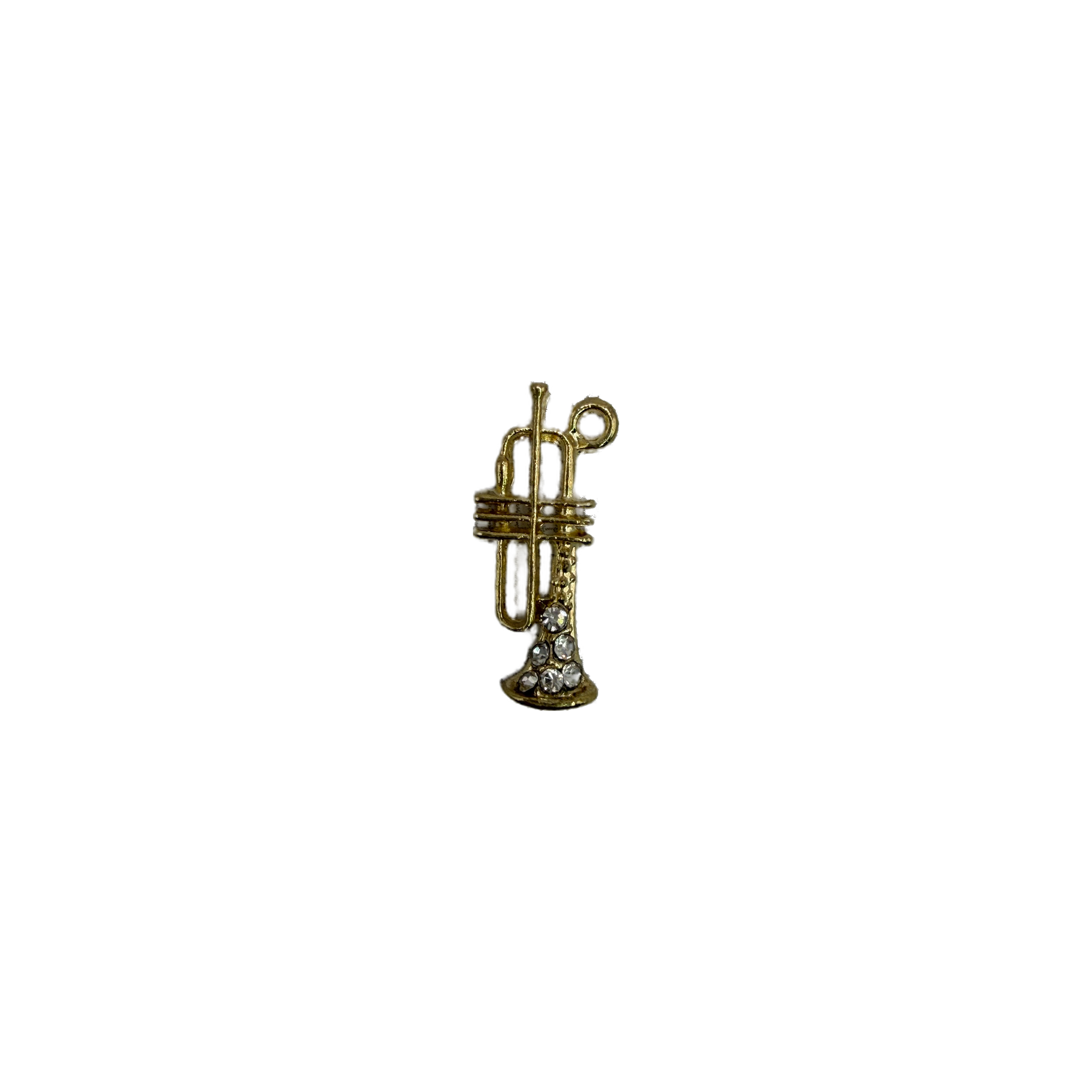 Gold trumpet with clear crystal accents