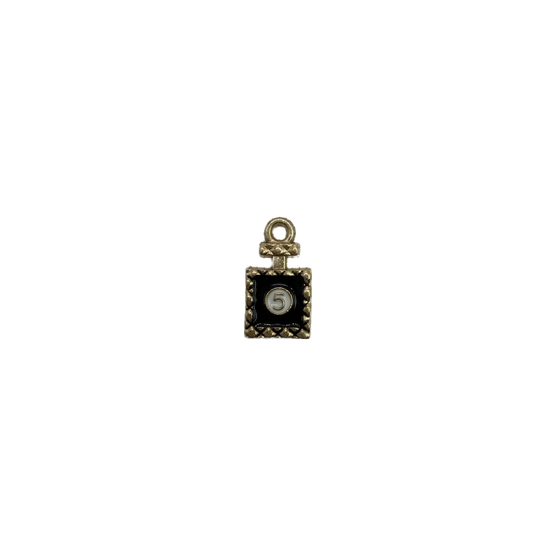 Black and gold number 5 plaque with white medallion