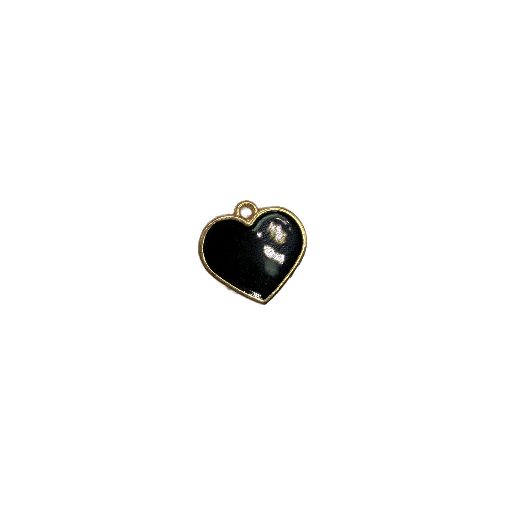 Black heart with gold frame