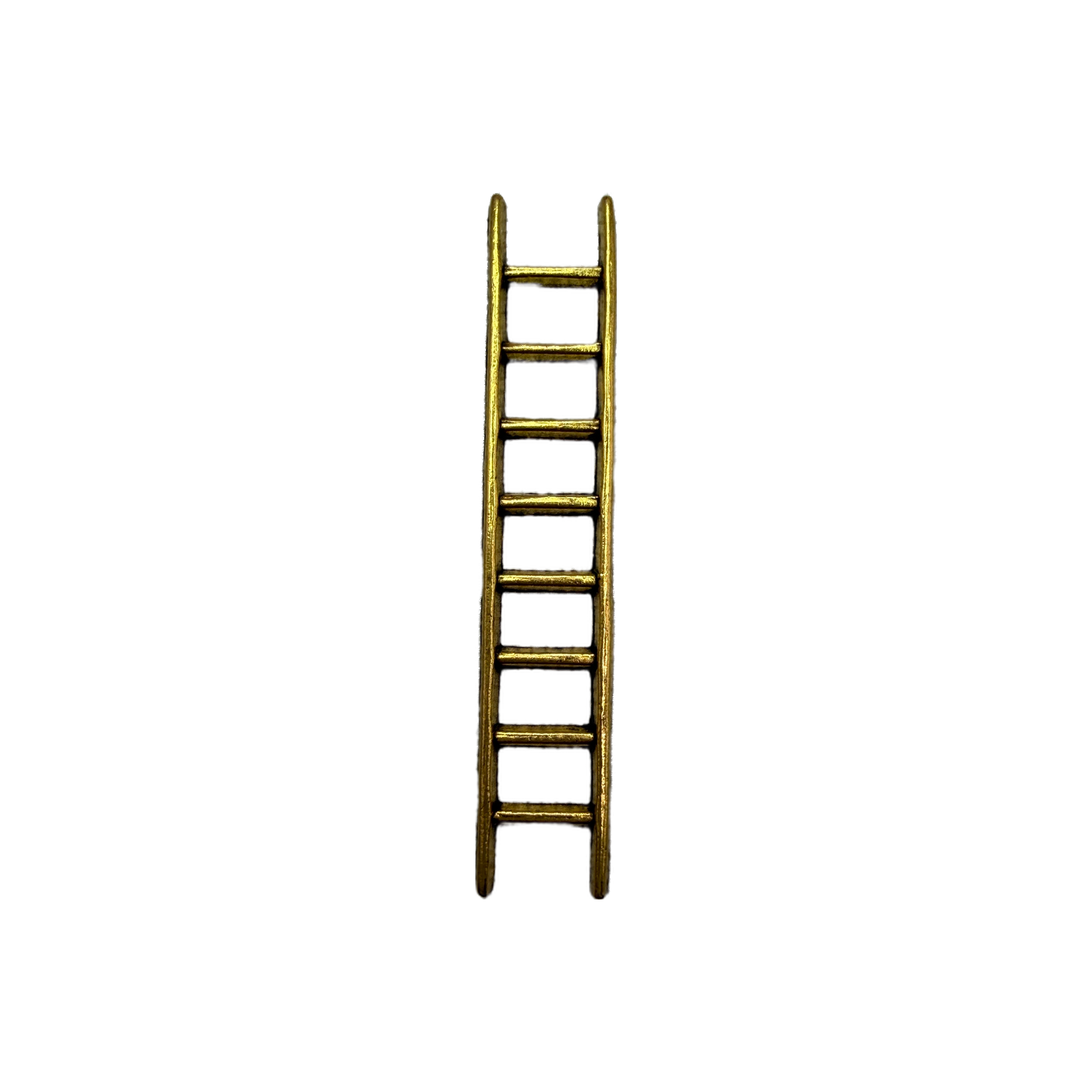 Gold ladder pendant with evenly spaced rungs