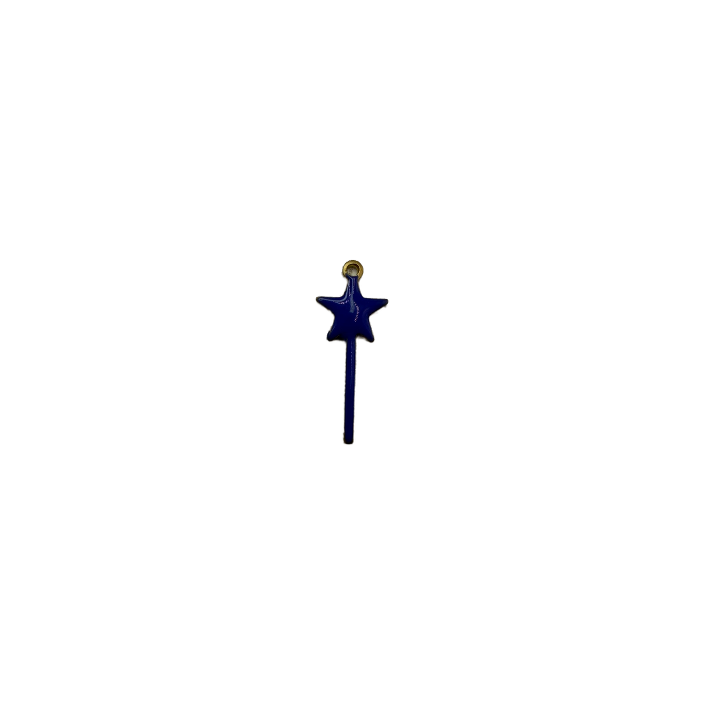 Cobalt blue star wand with gold accent