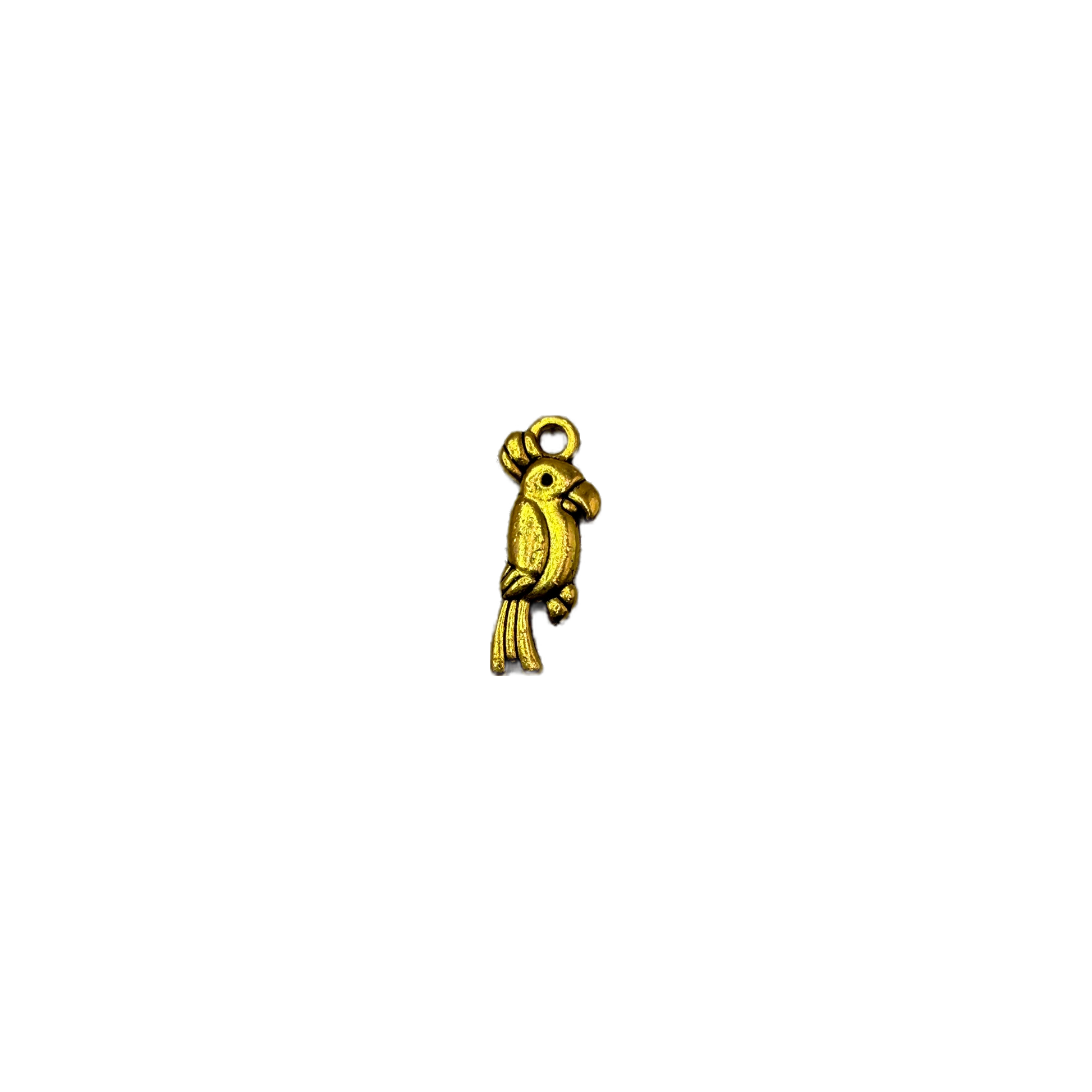 Gold parrot silhouette with textured finish