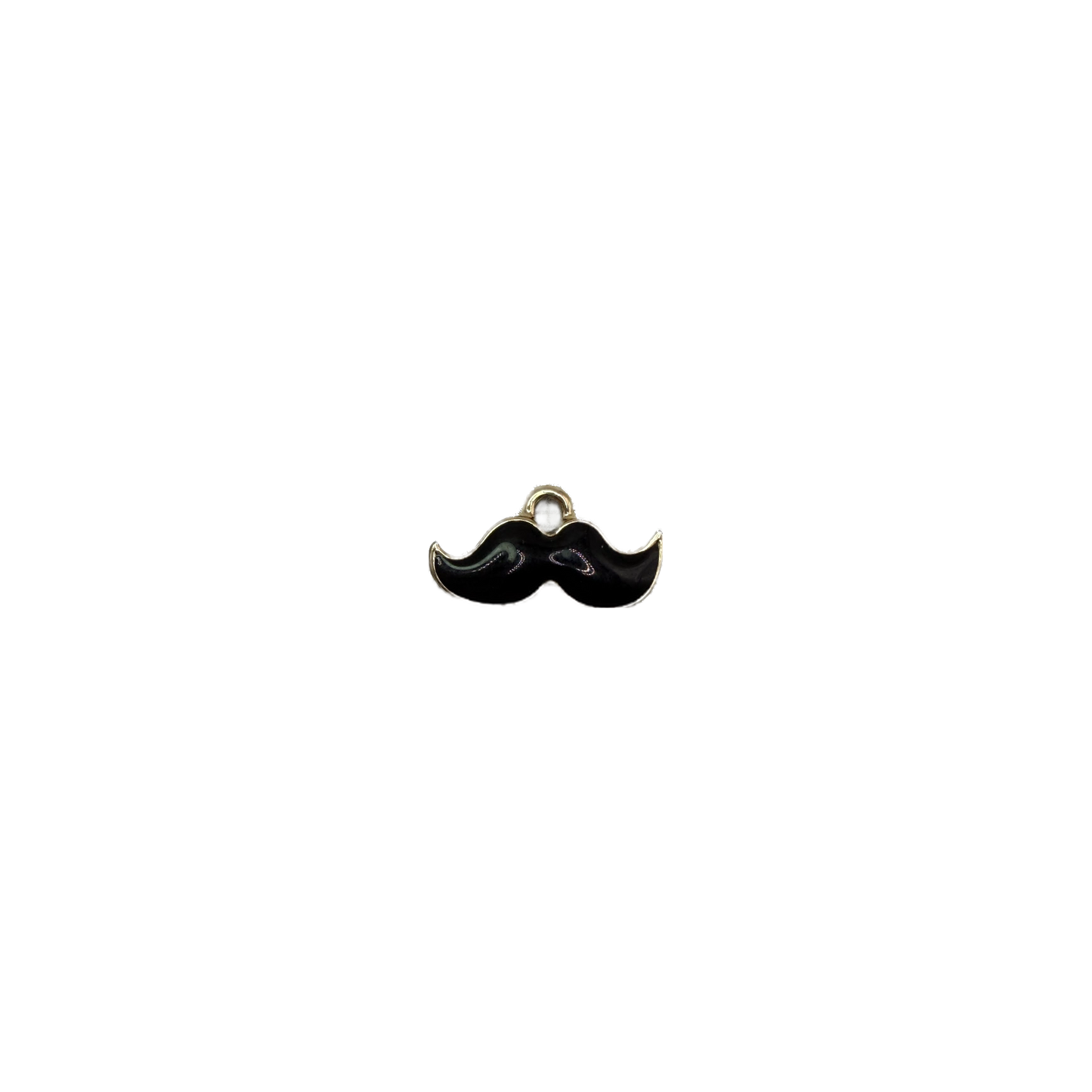 Black mustache with gold outline