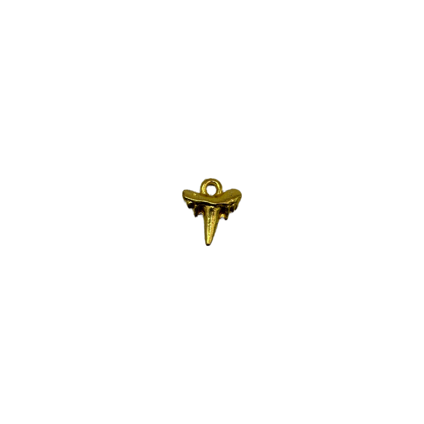 Gold molten spike charm with drip detailing