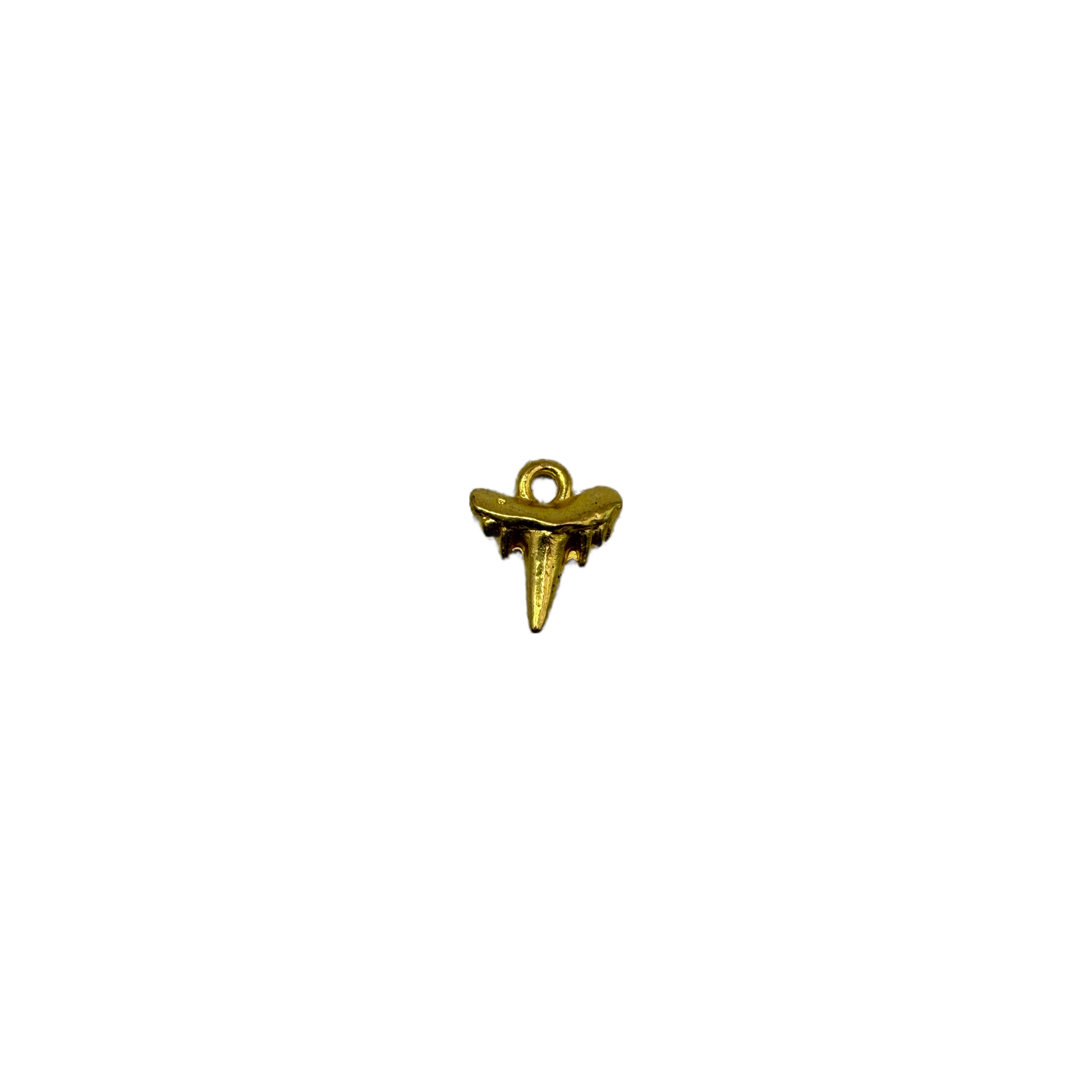Gold molten spike charm with drip detailing