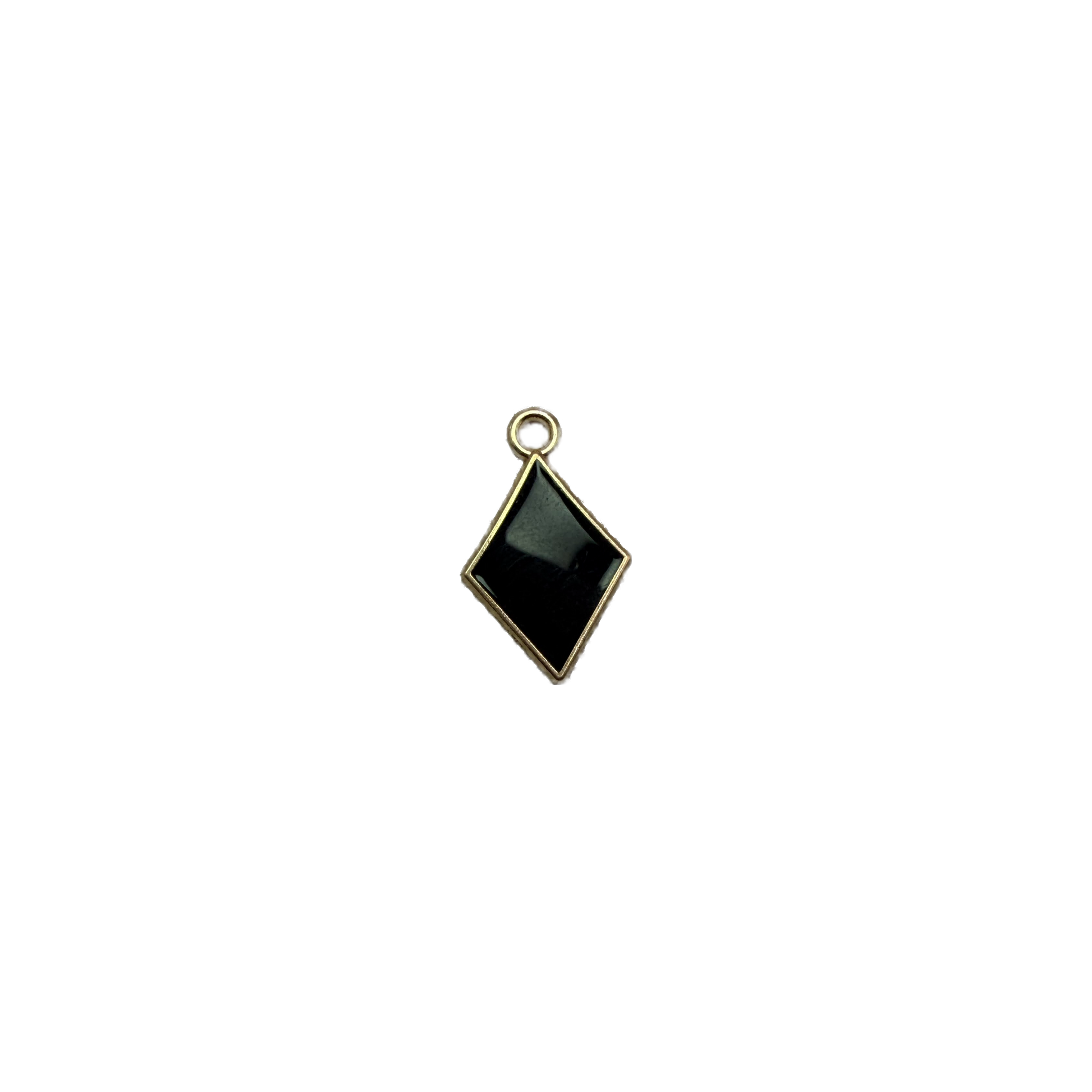 Black diamond tile with gold frame