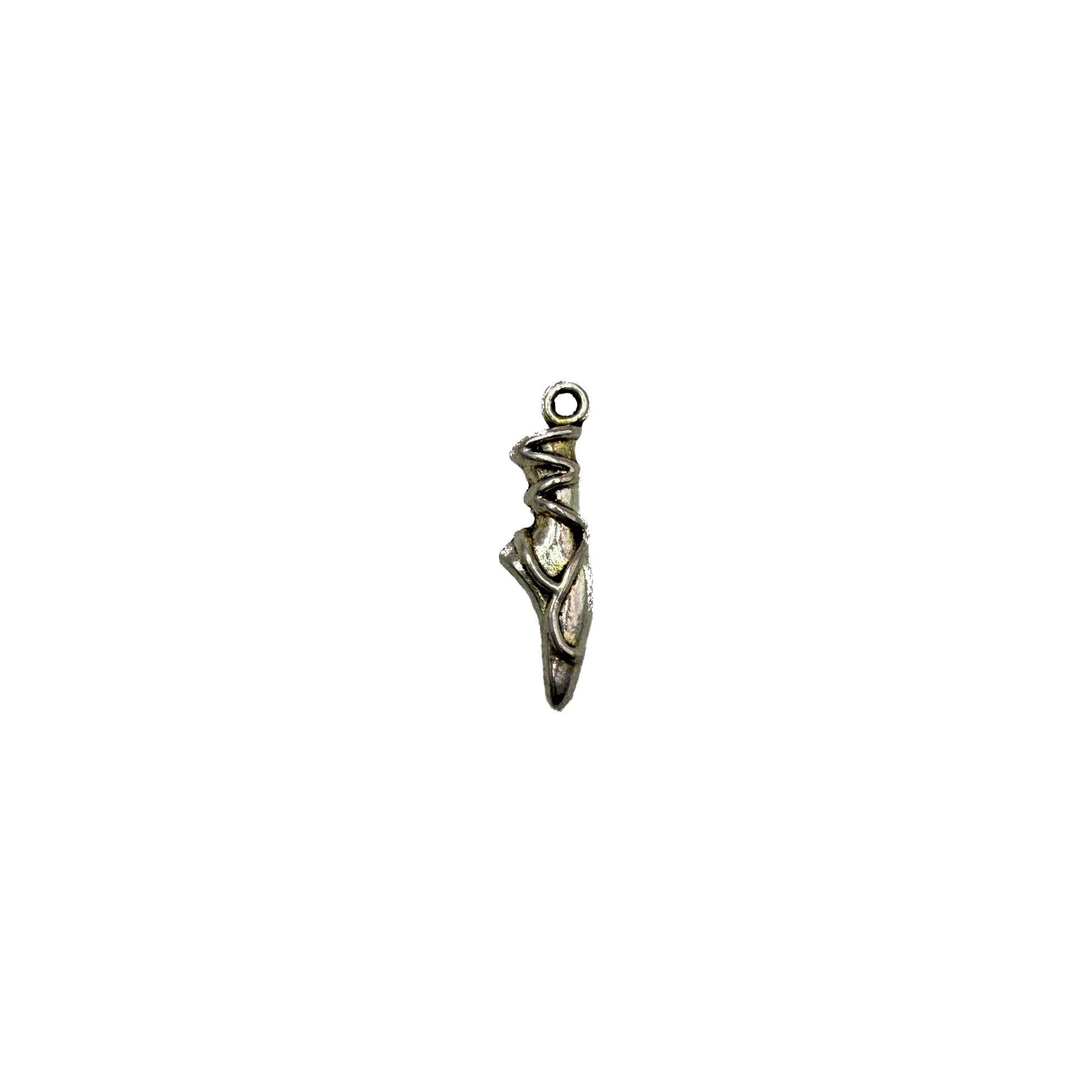 Silver-tone vine-wrapped spike pendant