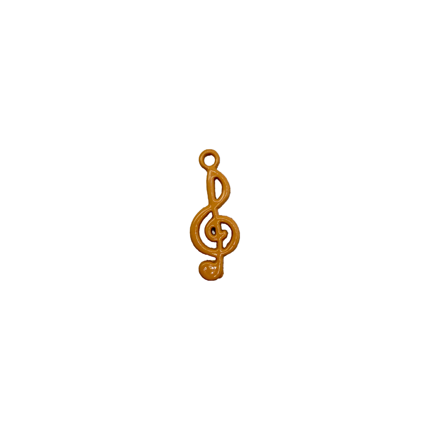 Amber treble clef music note in gold finish