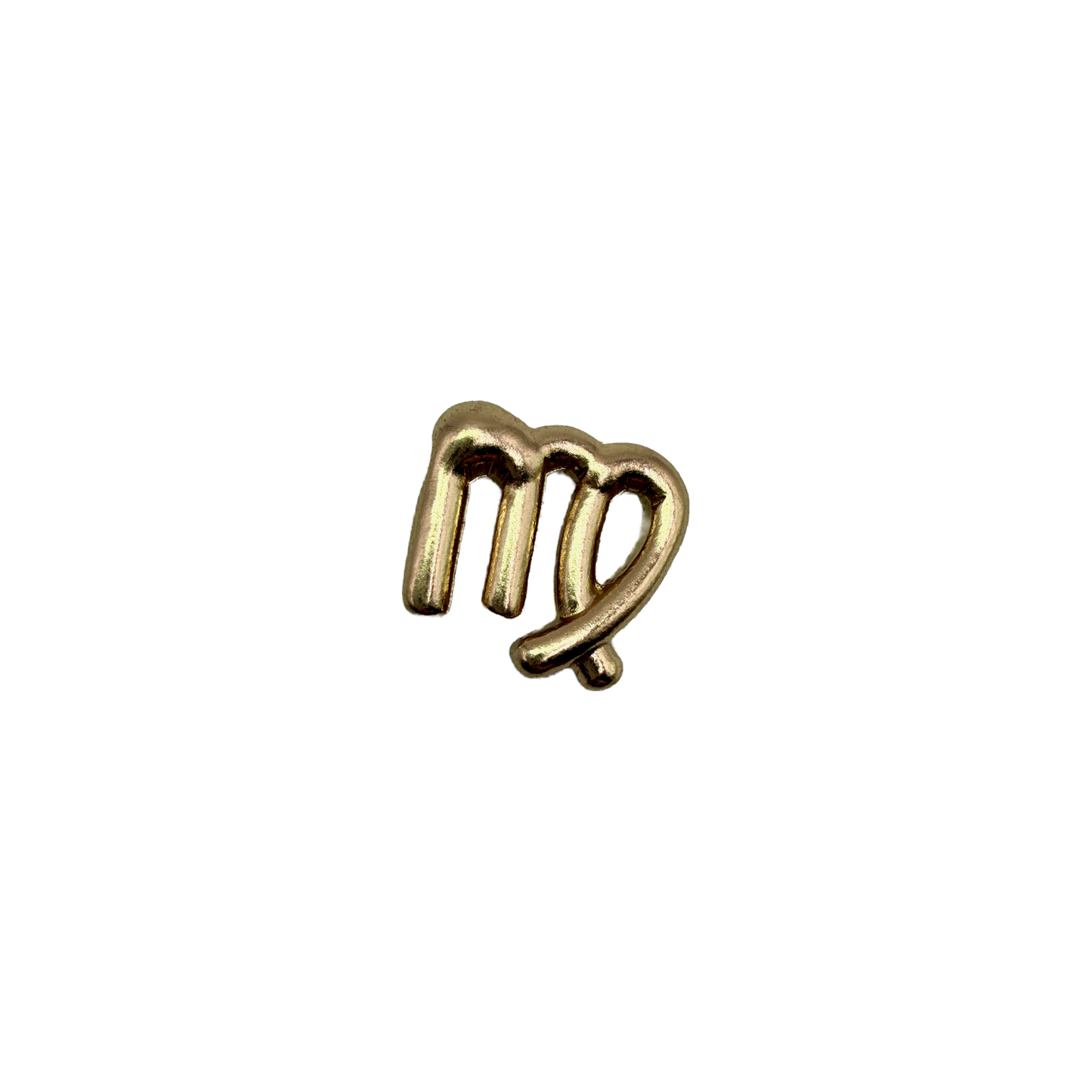 Gold Virgo zodiac glyph symbol