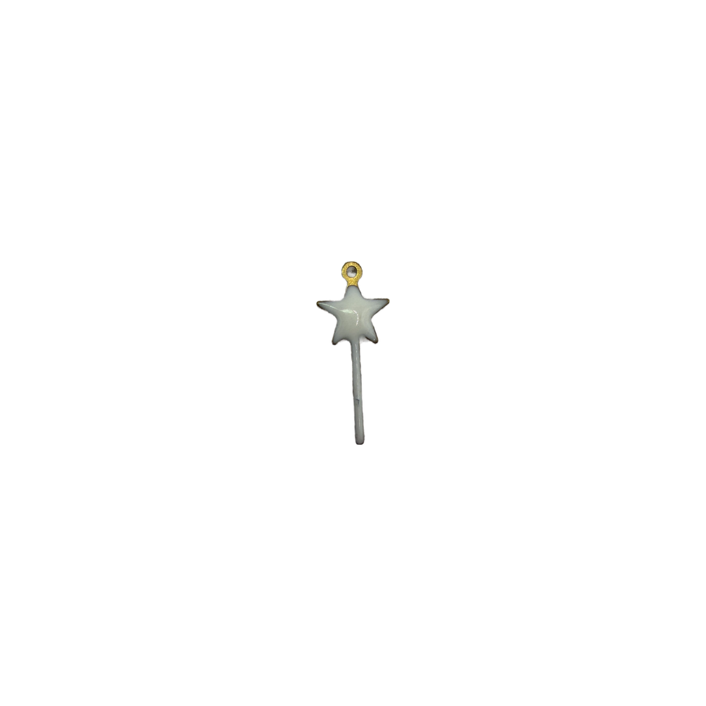 White star wand with gold outline