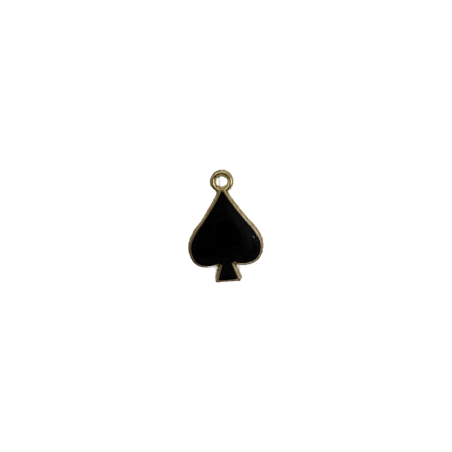 Black spade symbol with gold outline