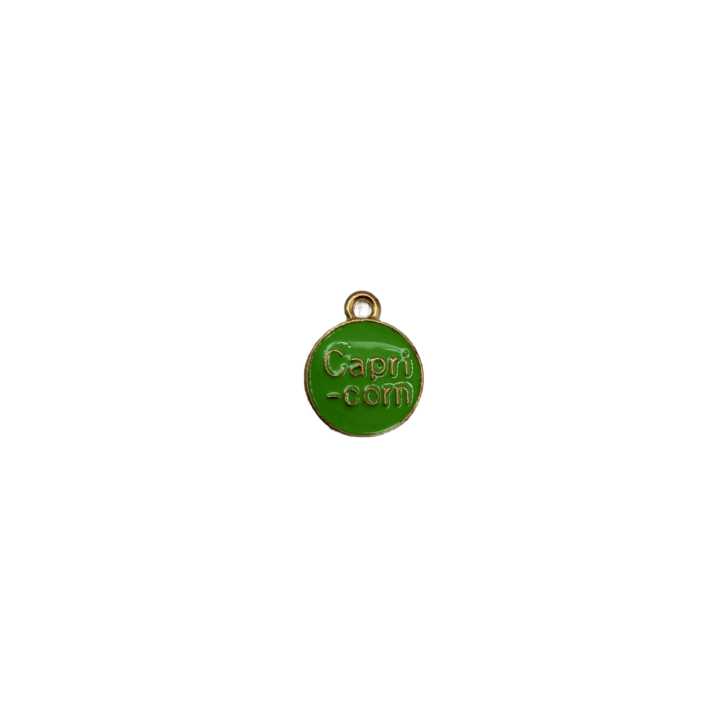 Green enamel lettered disc with gold border
