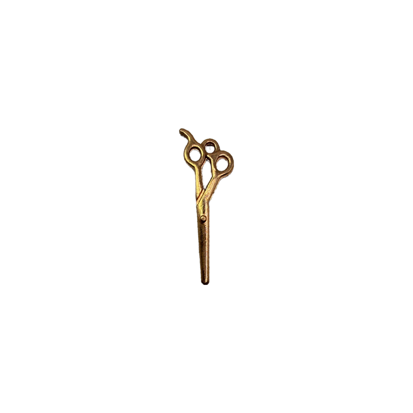Gold scissors icon charm with vintage detailing