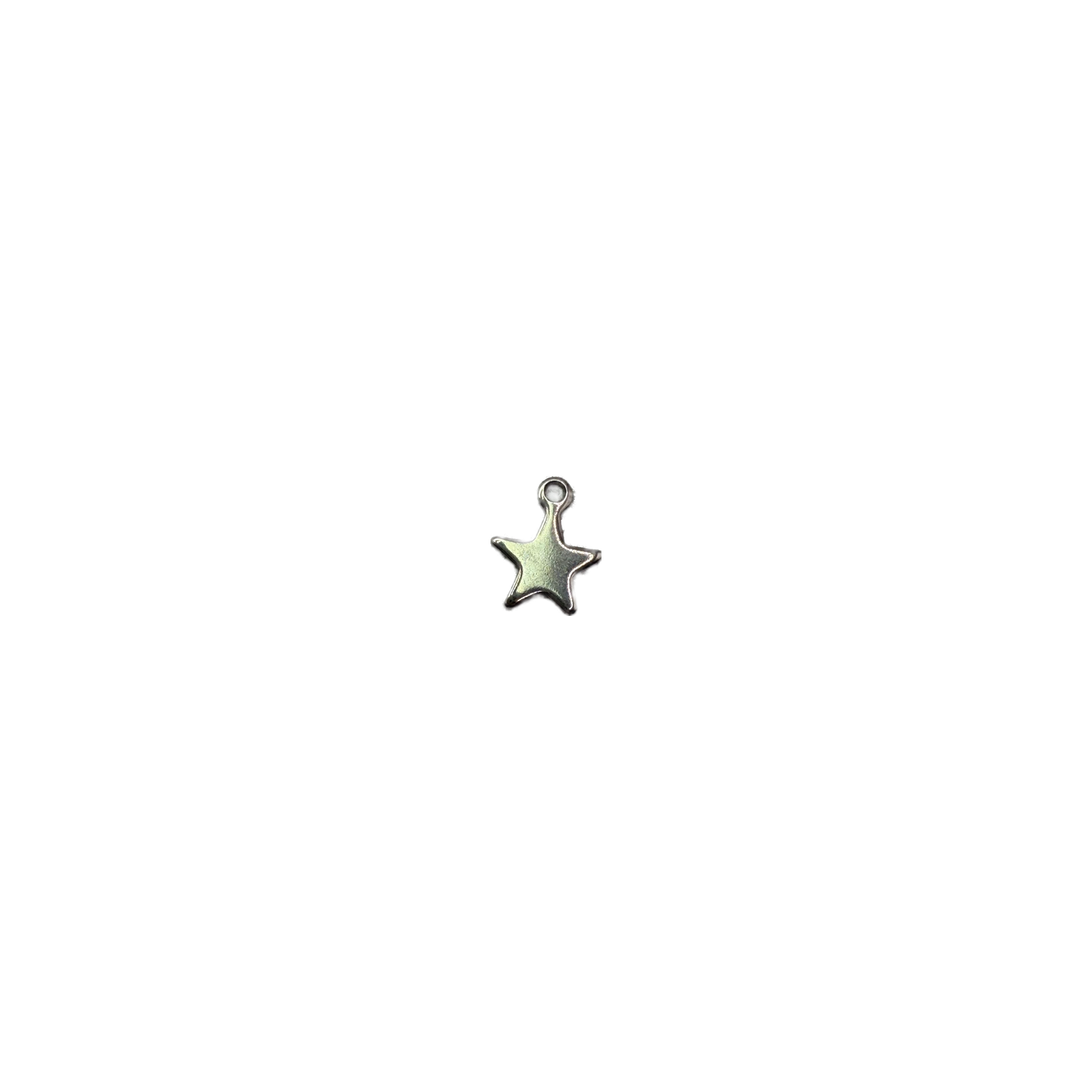 Polished silver star charm
