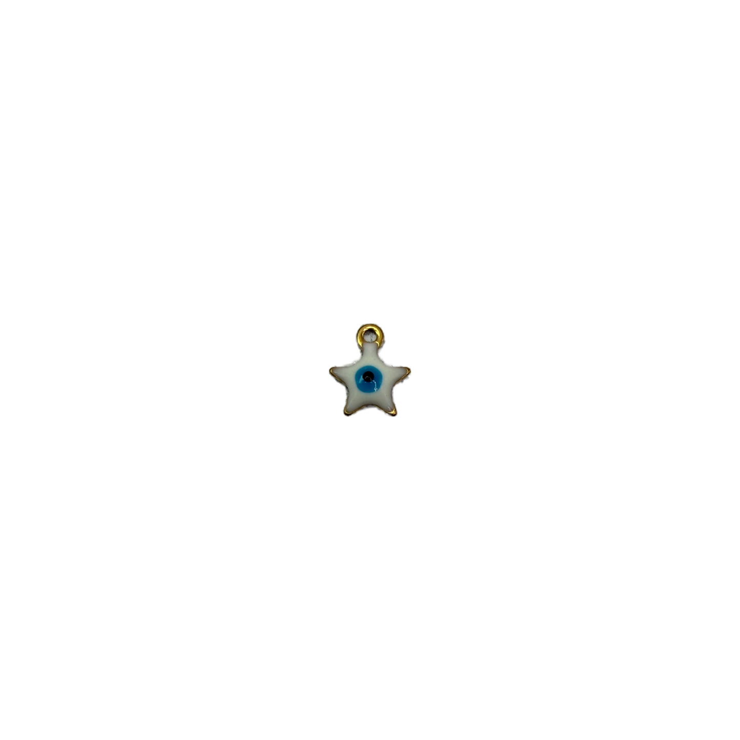 White star with blue evil eye and gold outline