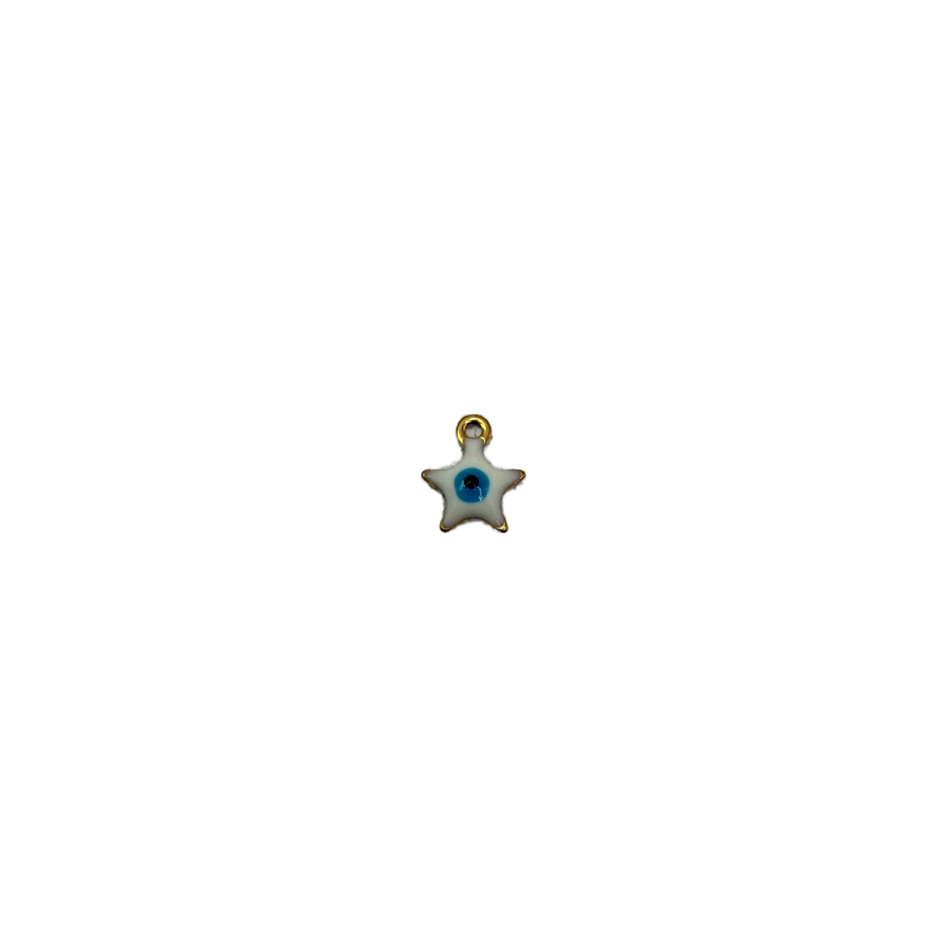 White star with blue evil eye and gold outline