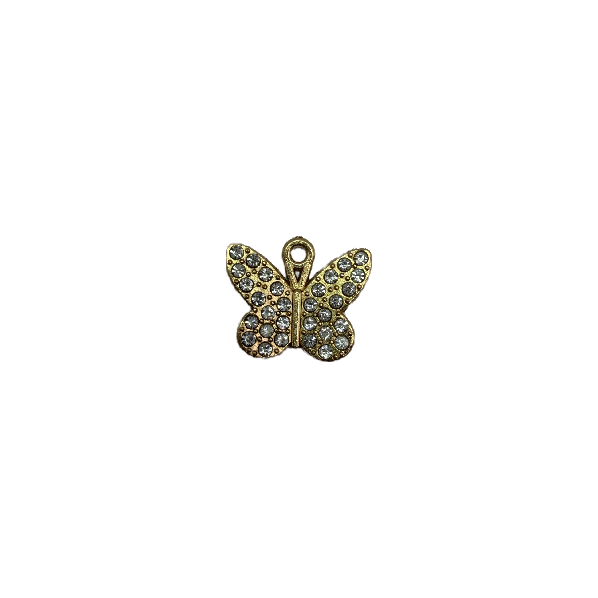 Gold crystal butterfly with textured detailing