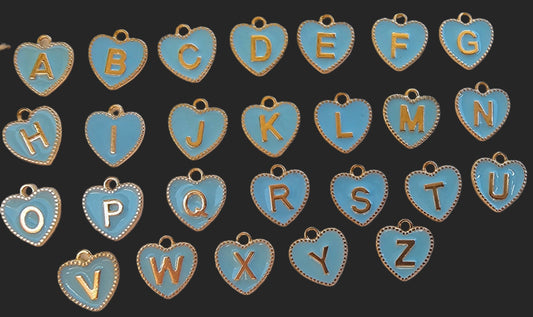 Light Blue Heart Letters