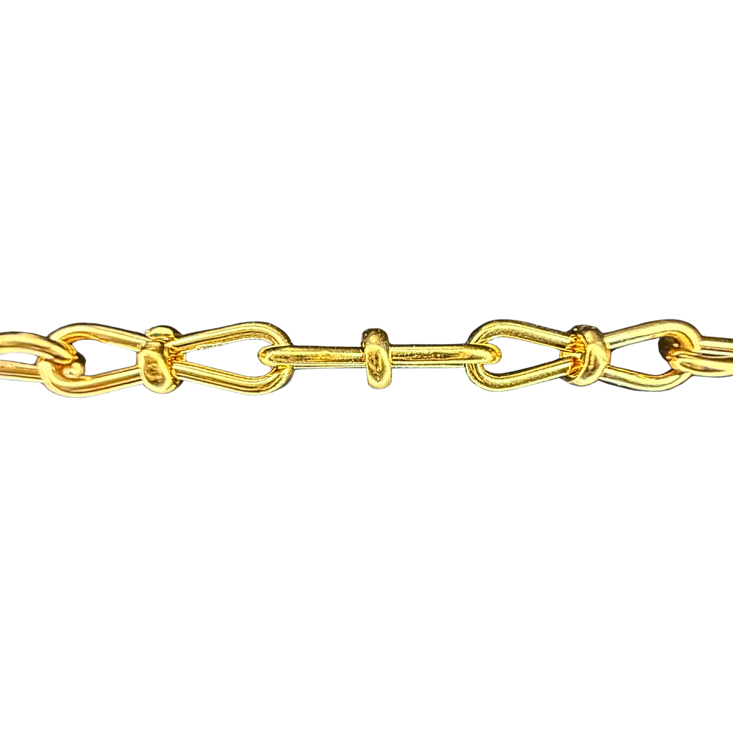 Designer Gold Link Statement Necklace