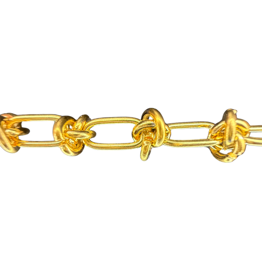 Luxury Gold Knot Link Chain Necklace