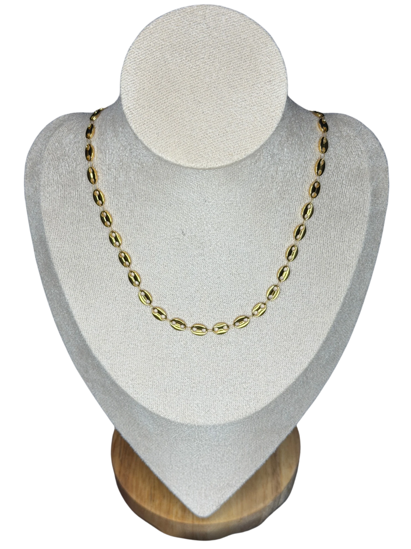 Premium Gold Oval Link Chain Necklace