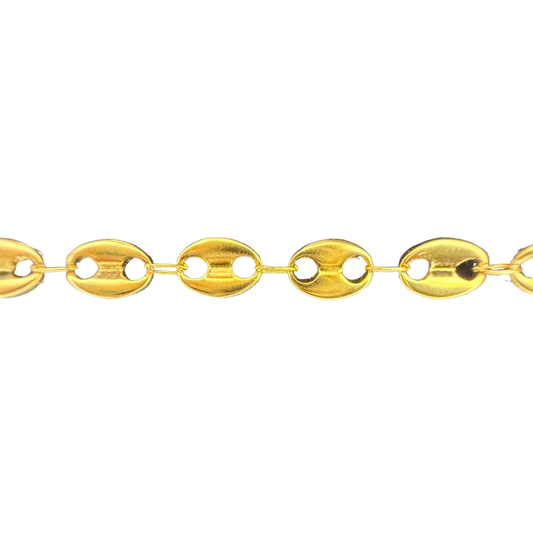 Premium Gold Oval Link Chain Necklace