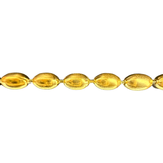 Bold Gold Oval Link Statement Necklace