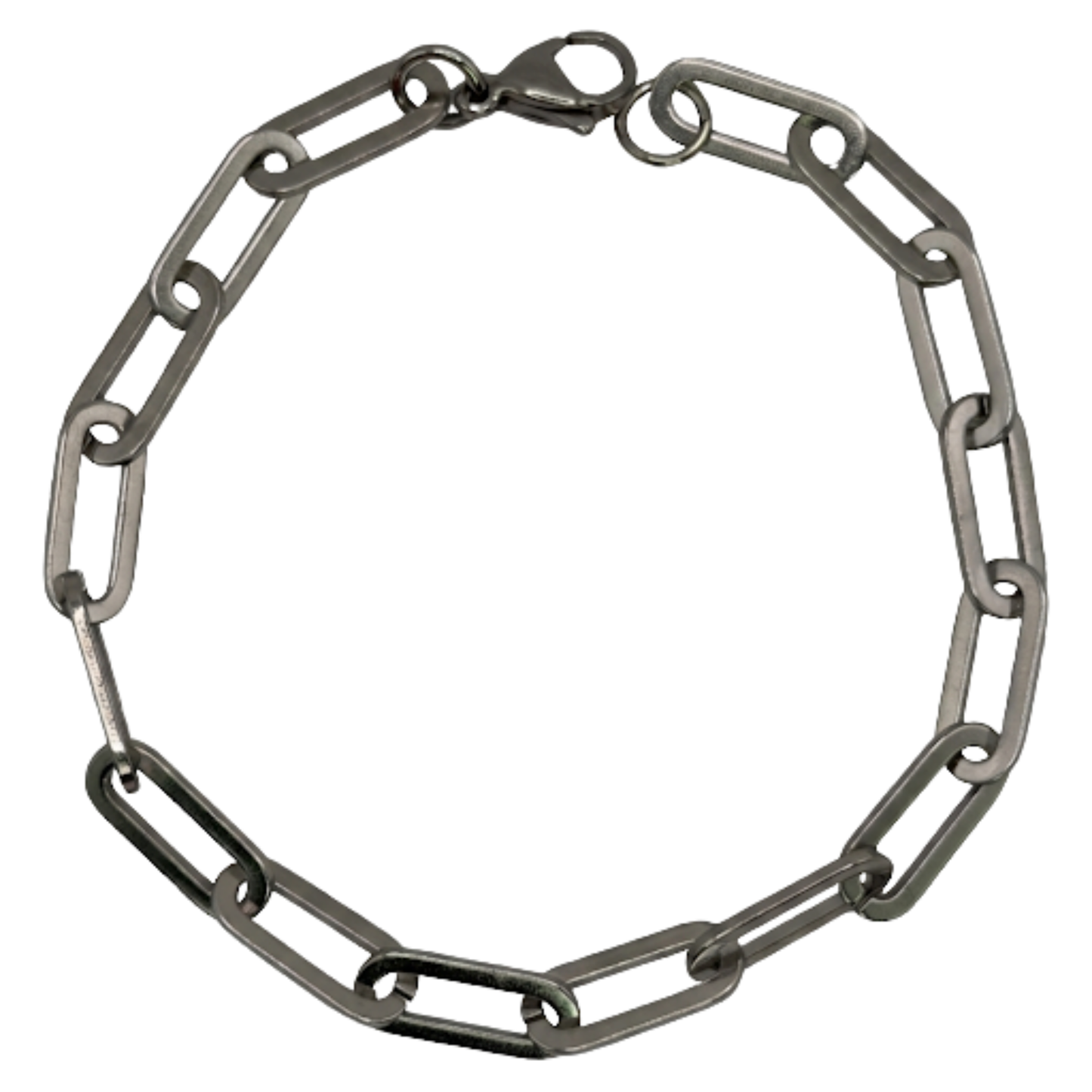 Silver Large Paperclip Bracelet