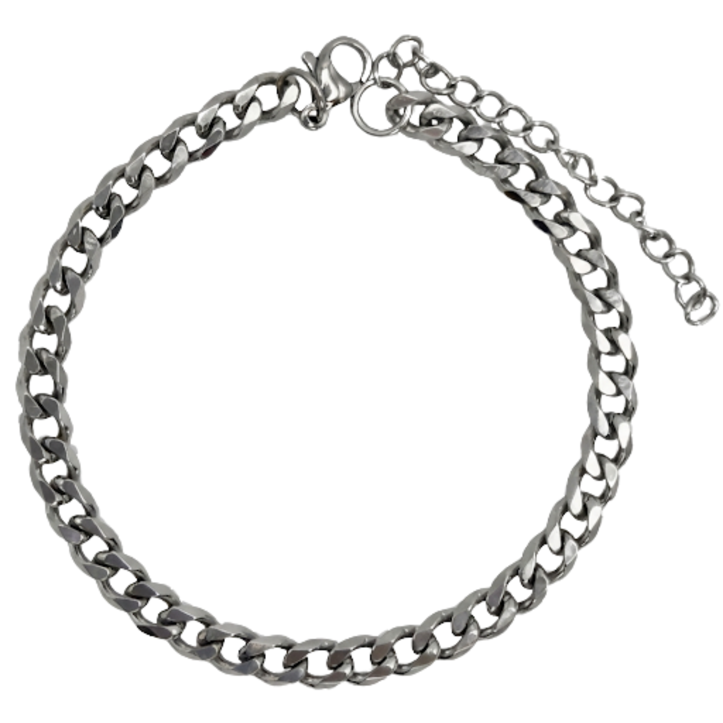Silver Medium Curb Link Bracelet