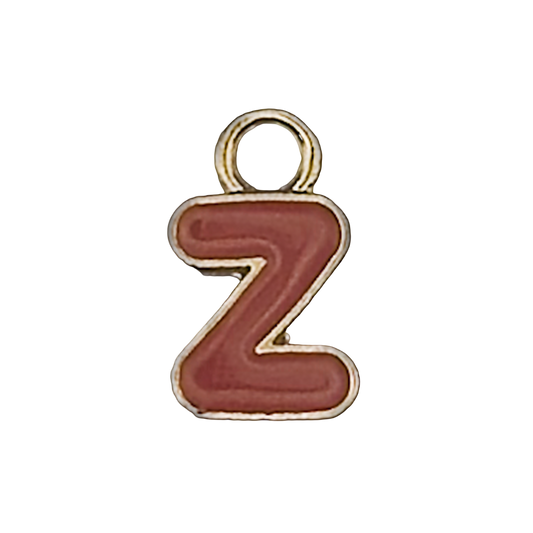 Red Letter Z Charm